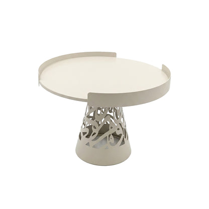 Calligraphy Design Small Cake Stand Cream