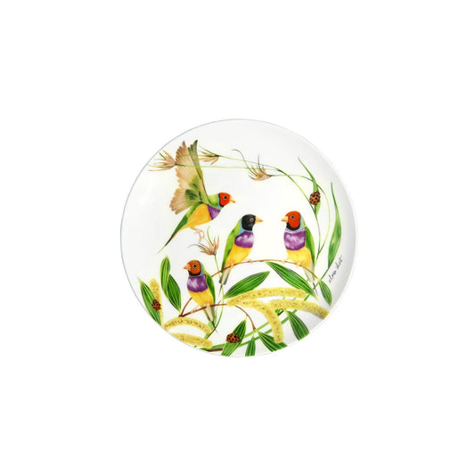 Maxwell & Williams 20cm Eloise Short Lyric Coupe Plate Gouldian Finch Multicoloured