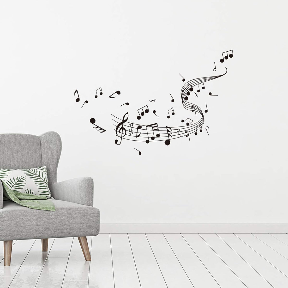 Wall Sticker Note Urban Decor Music Notes DIY Removable Wall Stickers Black – The Culinarium