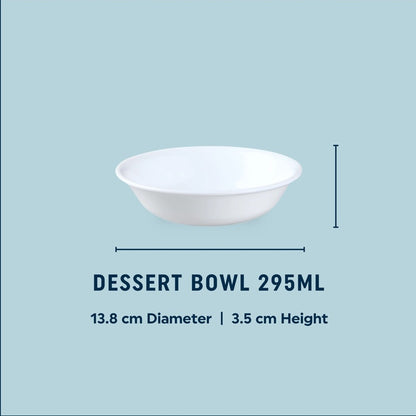 Corelle Round Dessert Bowl 13.5cm 295ml - Winter Frost White