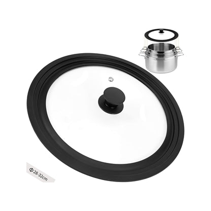 Universal Pan Lid Silicone & Tempered Glass - 28, 30 & 32cm