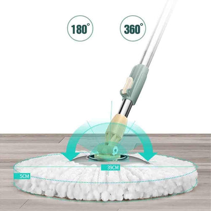 Rotating Spin Mop & Bucket with 2 Mop Heads - Green