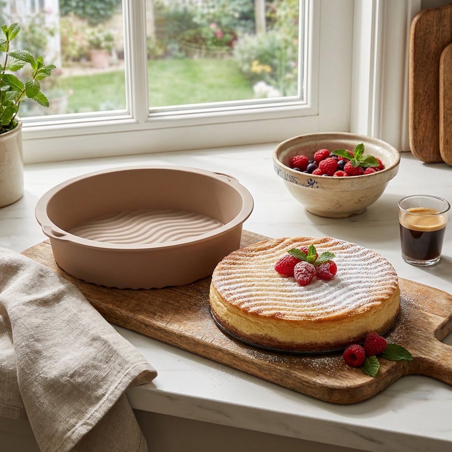 Perilla Silicone Cheesecake Mould Beige