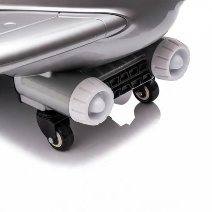 Kids Electric Ride-On Plane Toy - Silver