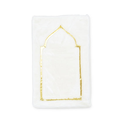 70 x 130cm Musallah White & Gold