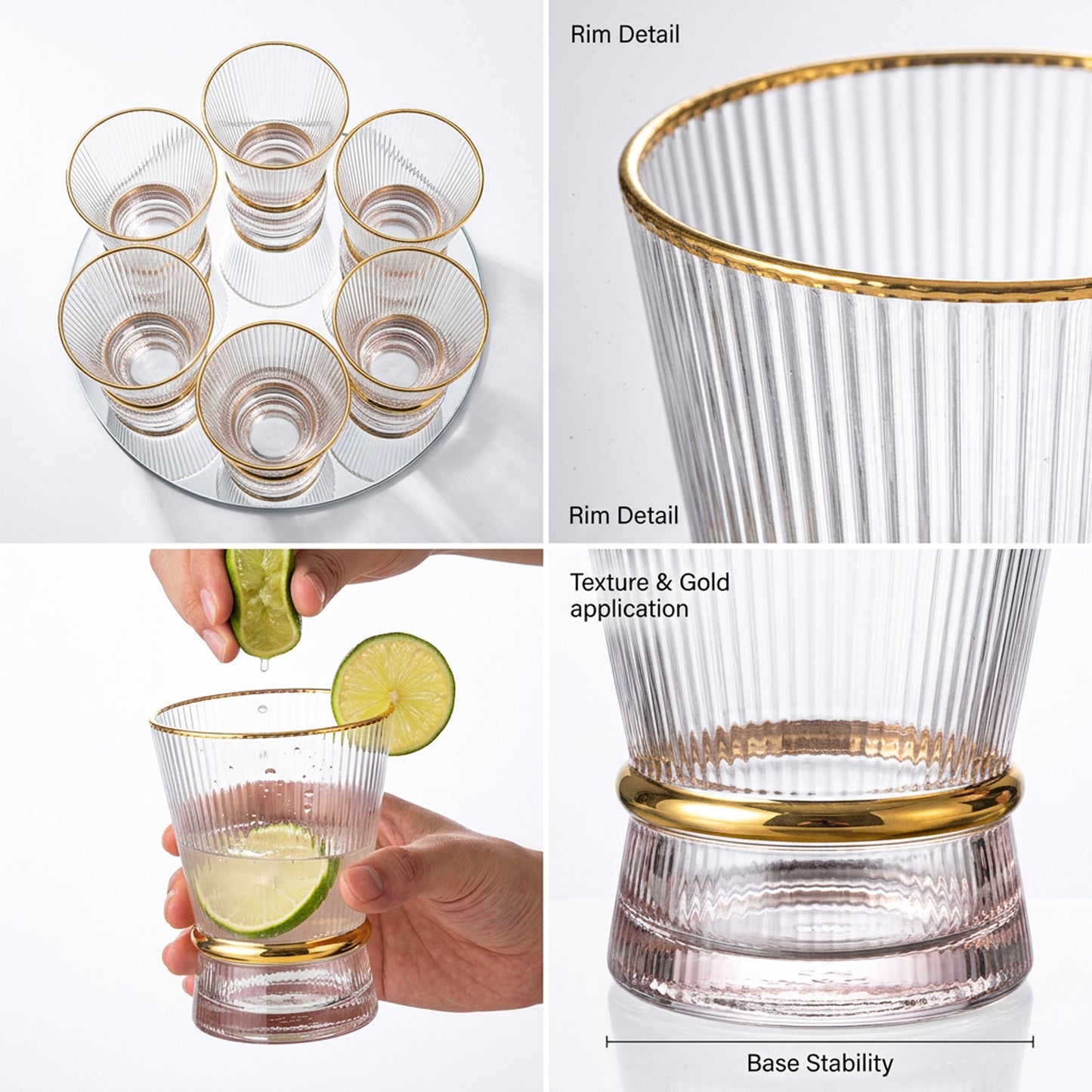 6 Piece Tumbler Set Clear