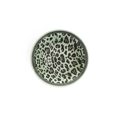 Kitchen Life 16cm Leopard Print Design Ceramic Dessert Bowl White