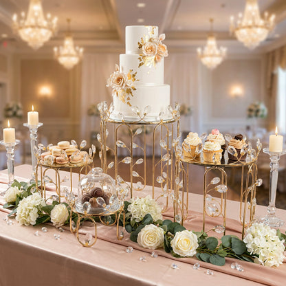 4 Piece Cake Stand Set Gold