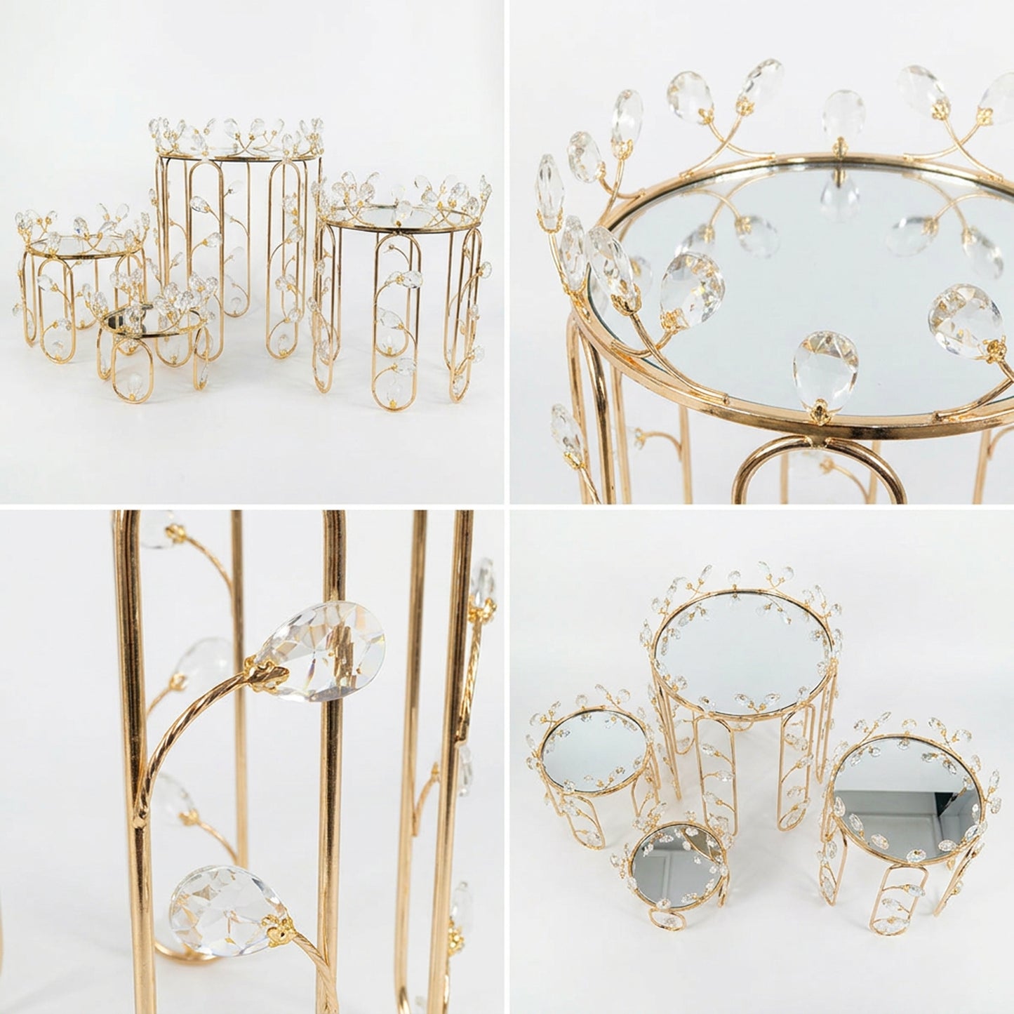 4 Piece Cake Stand Set Gold