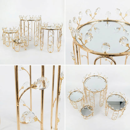 4 Piece Cake Stand Set Gold