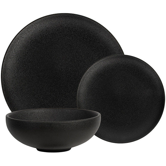 Maxwell & Williams Caviar 12 Piece Dinner Set Black