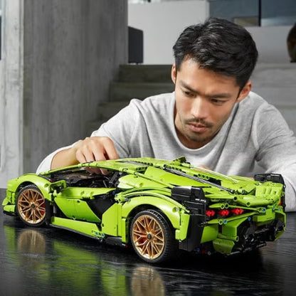 Car 3696 Piece Building Block Set Green