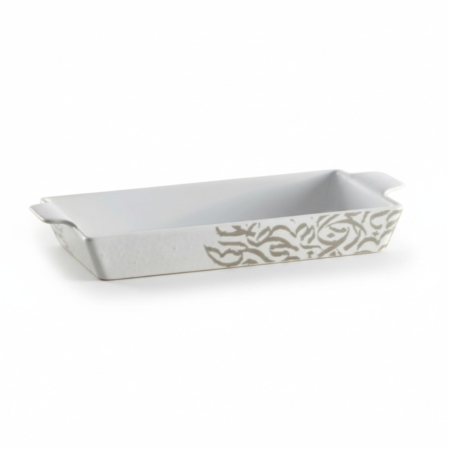 36.5cm Calligraphy Casserole White
