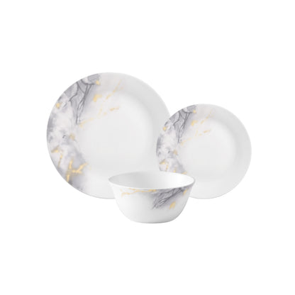 La Opala Twilight Clouds 12 Piece Dinner Set White