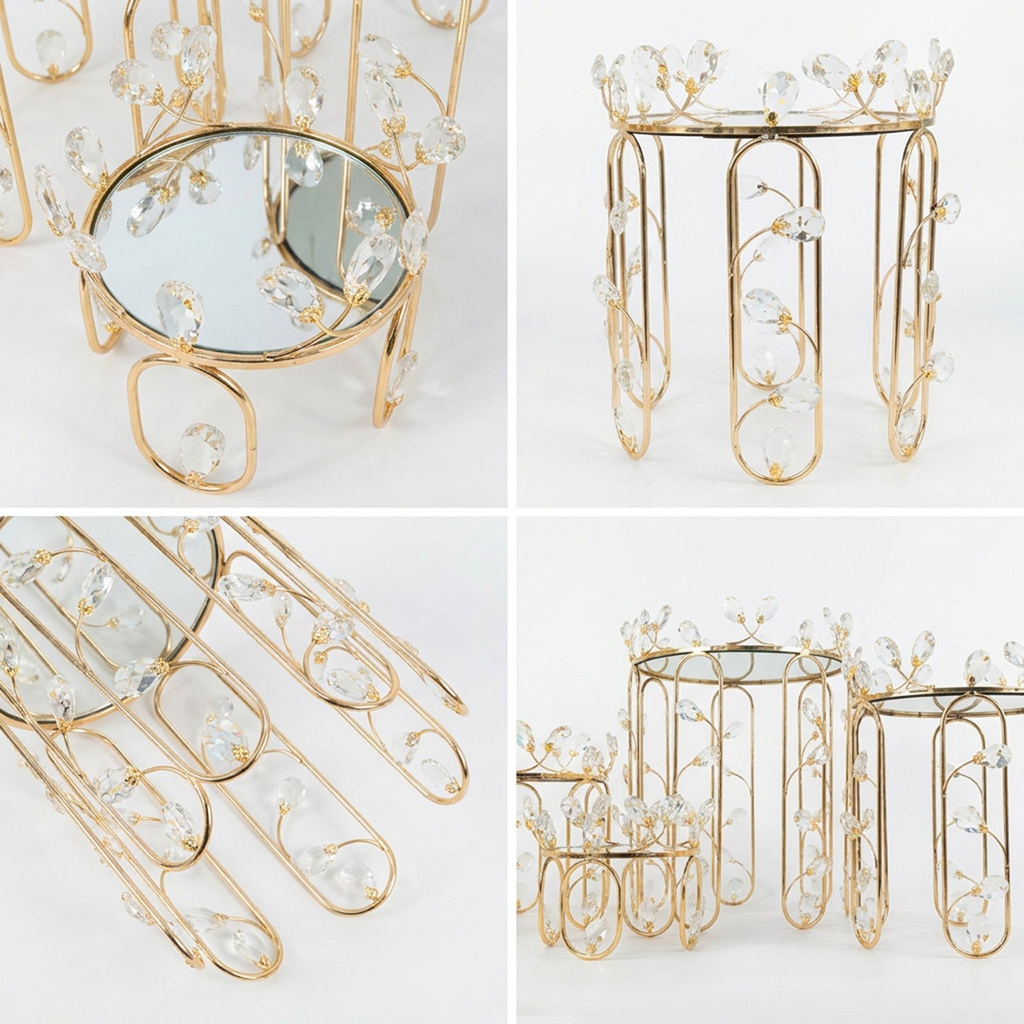 4 Piece Cake Stand Set Gold