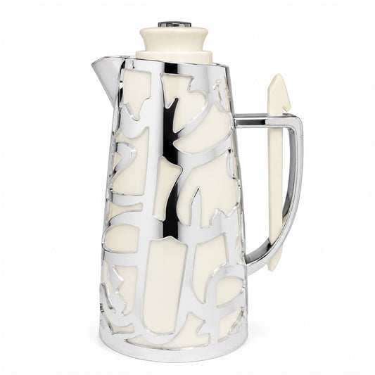 Arabic Flask Cream & Silver