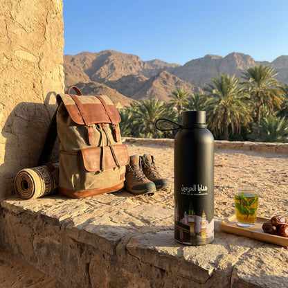 Islamic Print 500ml Flask Black