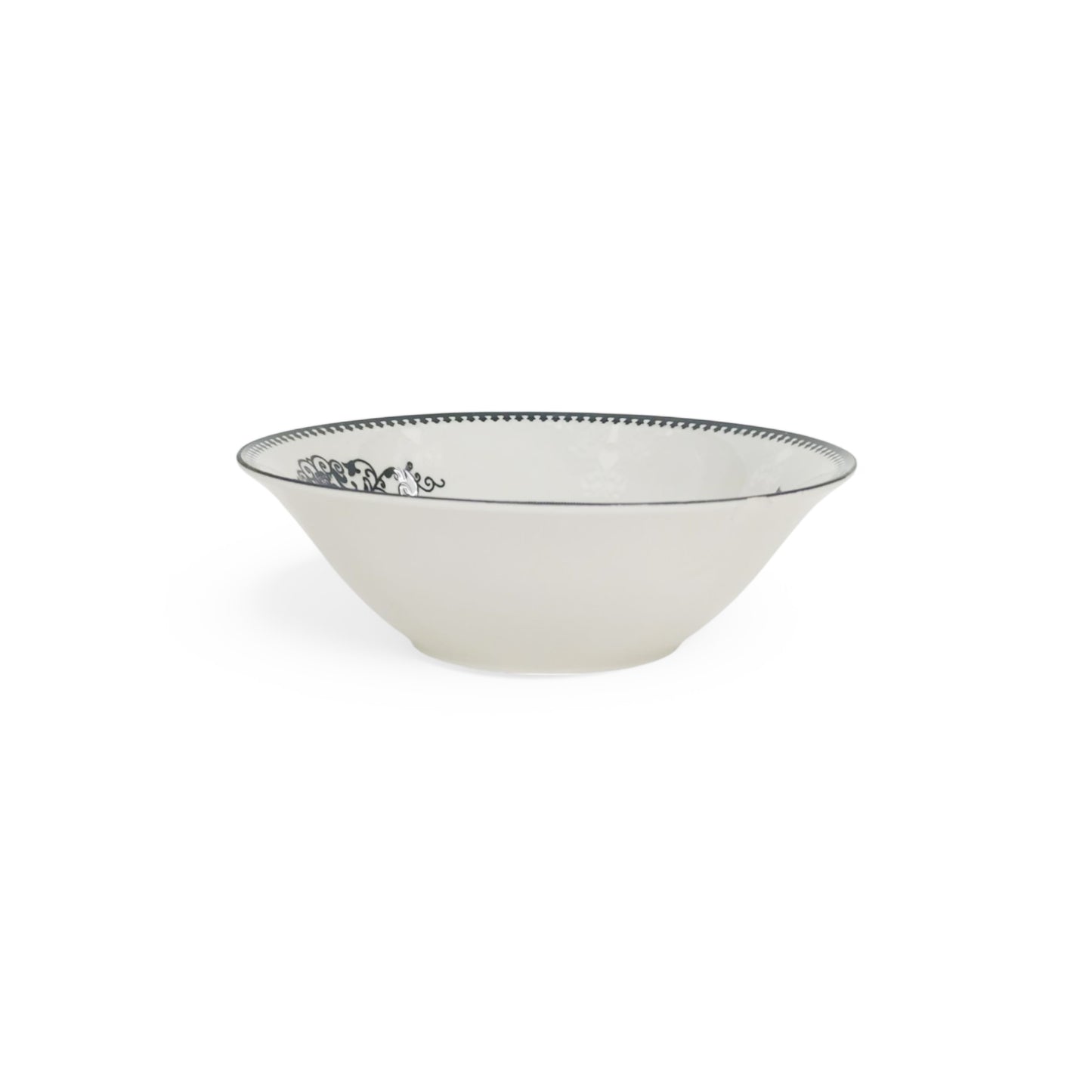 Kitchen Life 16cm Ceramic Design Ceramic Dessert Bowl White