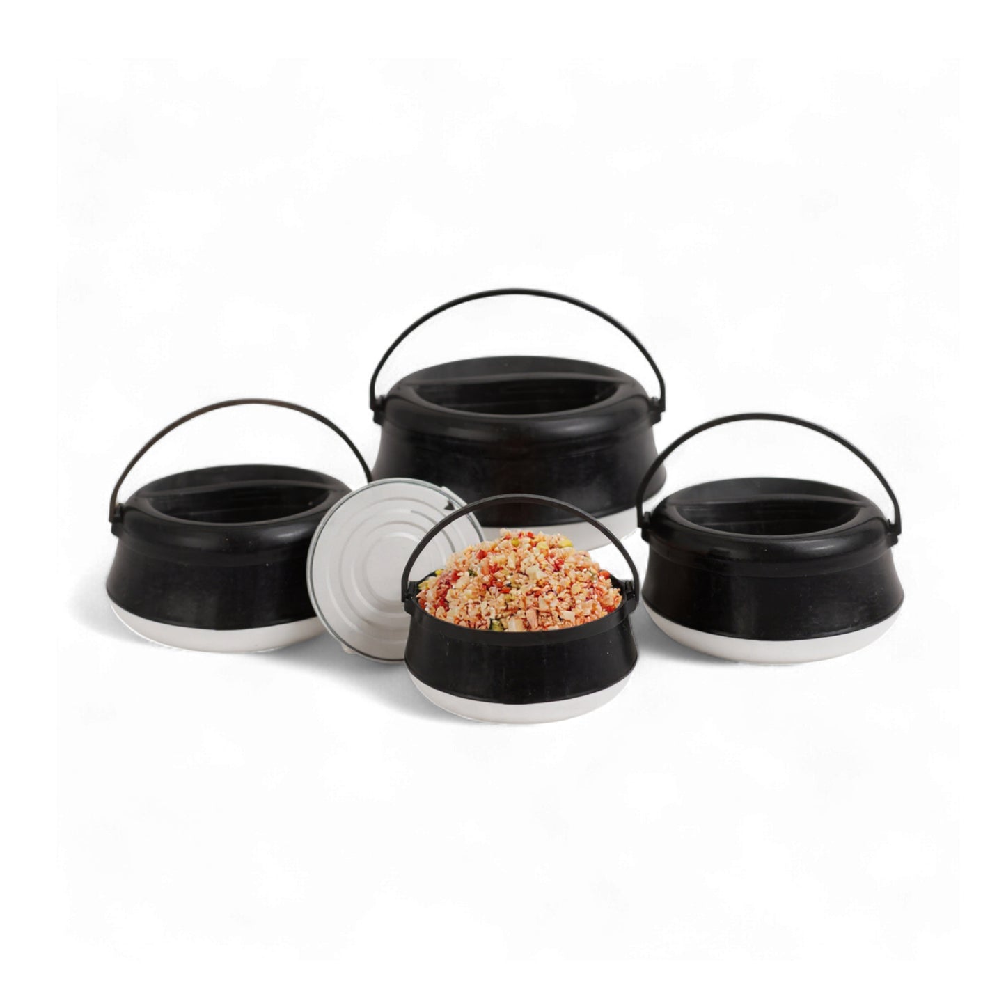 4 Piece Hot Pot Set Black
