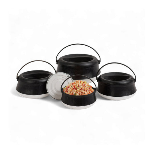4 Piece Hot Pot Set Black