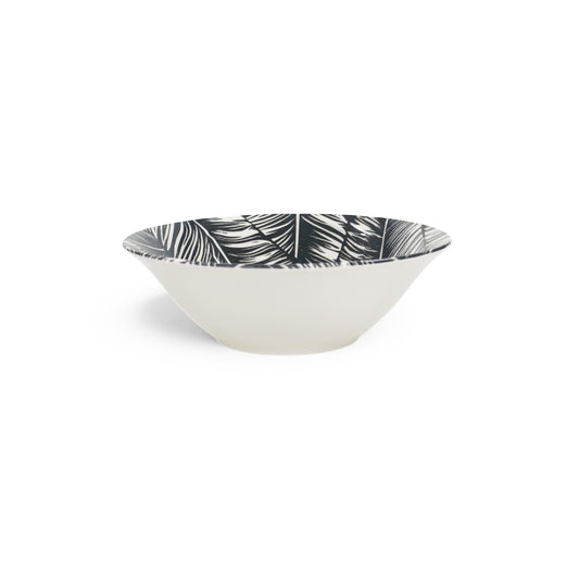 Kitchen Life 16cm Leaf Design Ceramic Dessert Bowl White