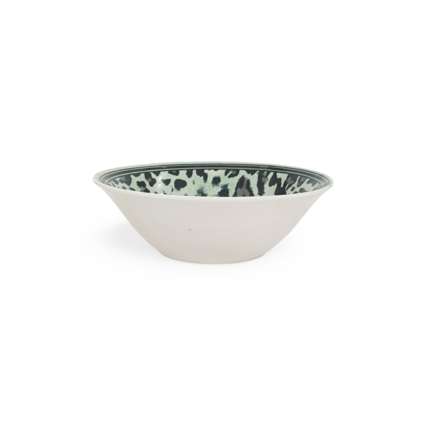 Kitchen Life 16cm Leopard Print Design Ceramic Dessert Bowl White