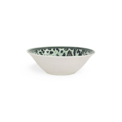 Kitchen Life 16cm Leopard Print Design Ceramic Dessert Bowl White
