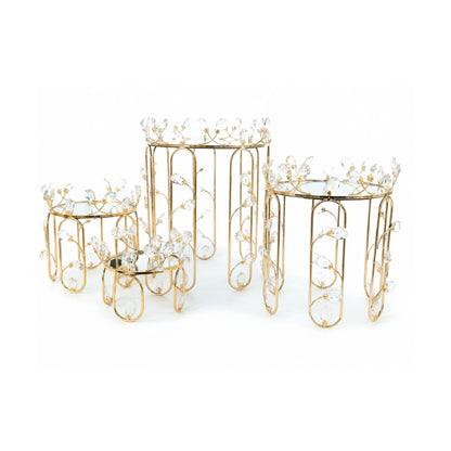 4 Piece Cake Stand Set Gold