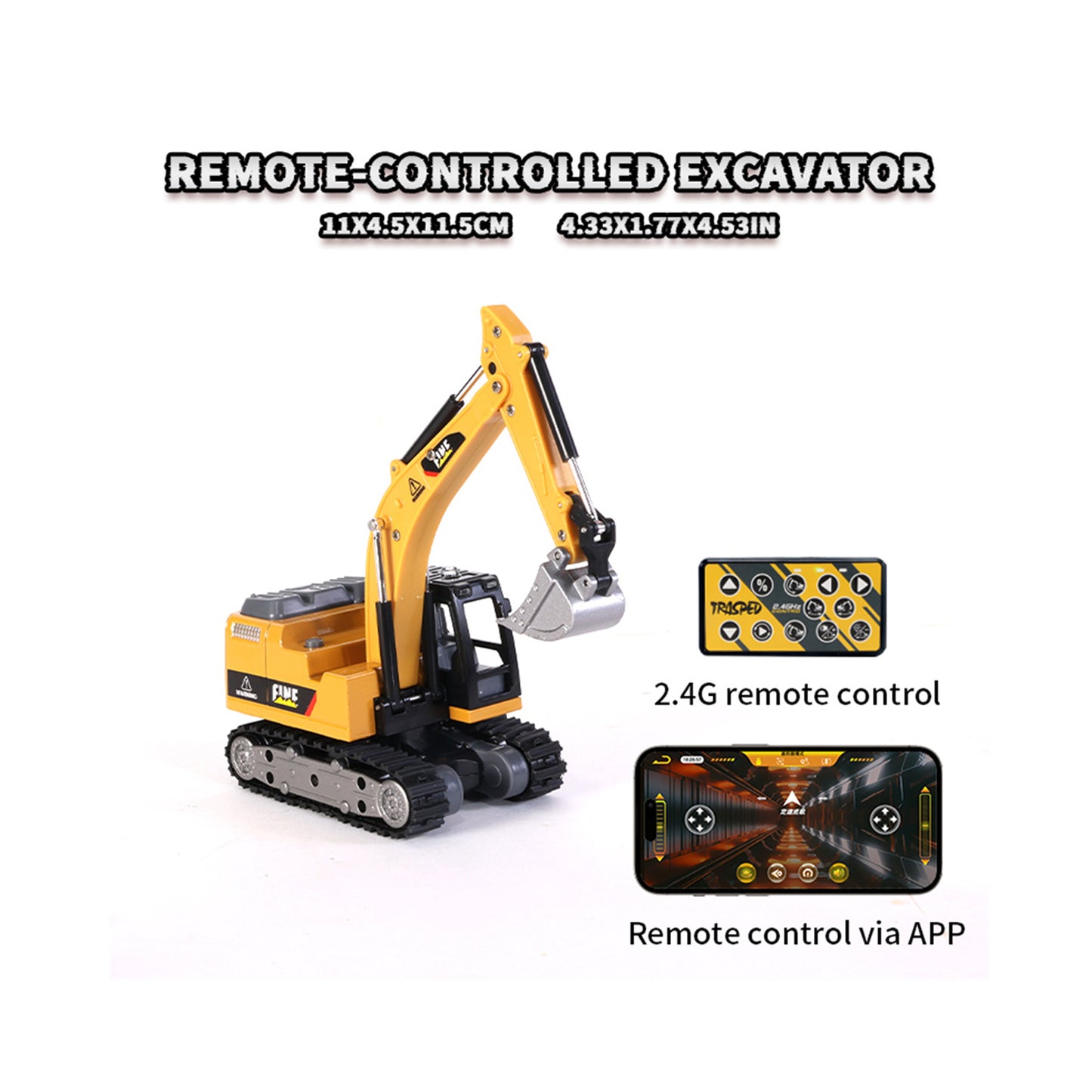 RC Mini Excavator Orange