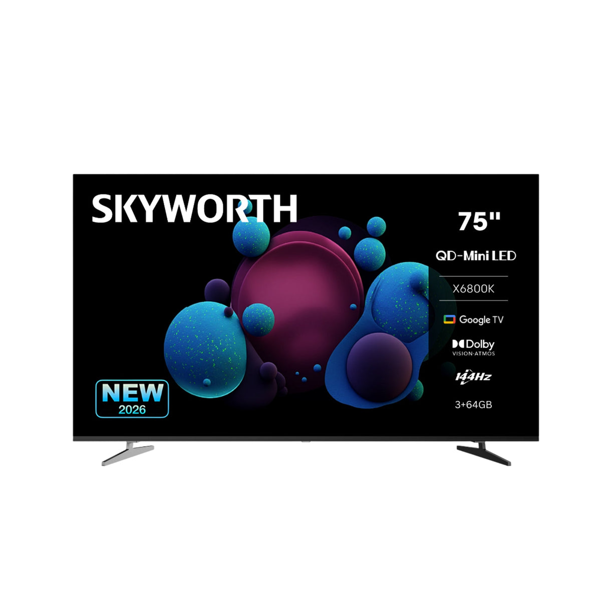 Skyworth 75 inch QD Mini LED Google TV 75X6800K