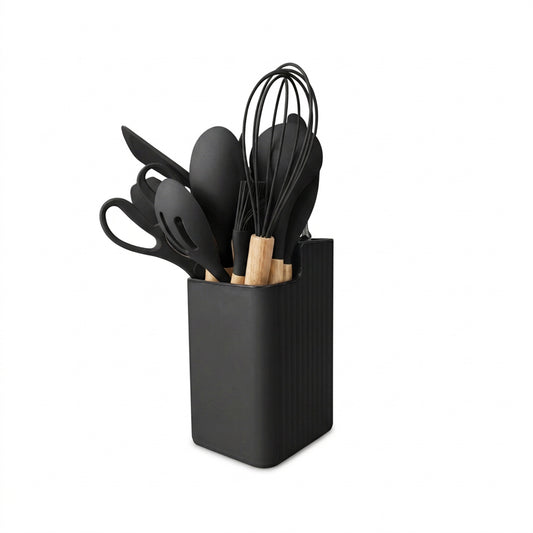 CH 18 Piece Silicone Kitchen Utensil Set - Black