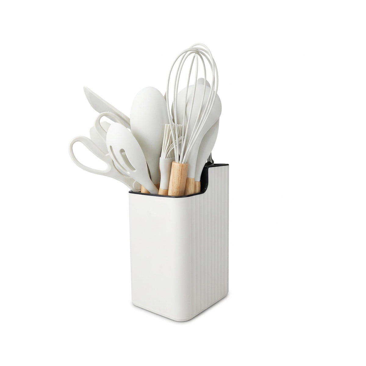 CH 18 Piece Silicone Kitchen Utensil Set - White