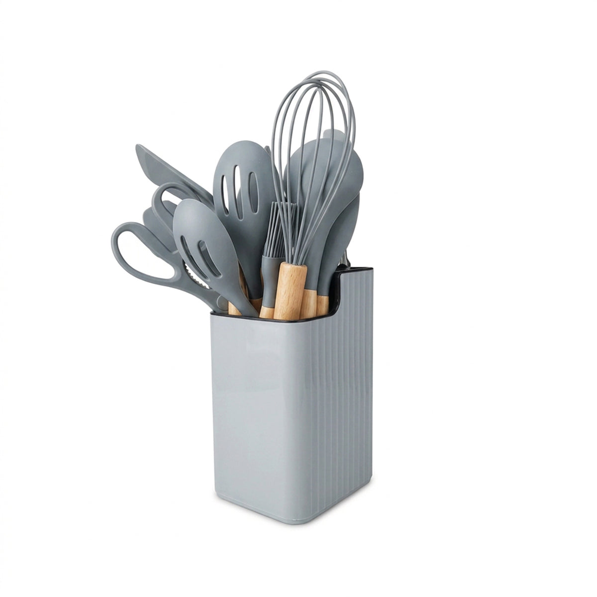 CH 18 Piece Silicone Kitchen Utensil Set - Grey