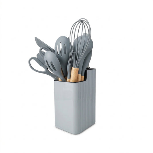 CH 18 Piece Silicone Kitchen Utensil Set - Grey