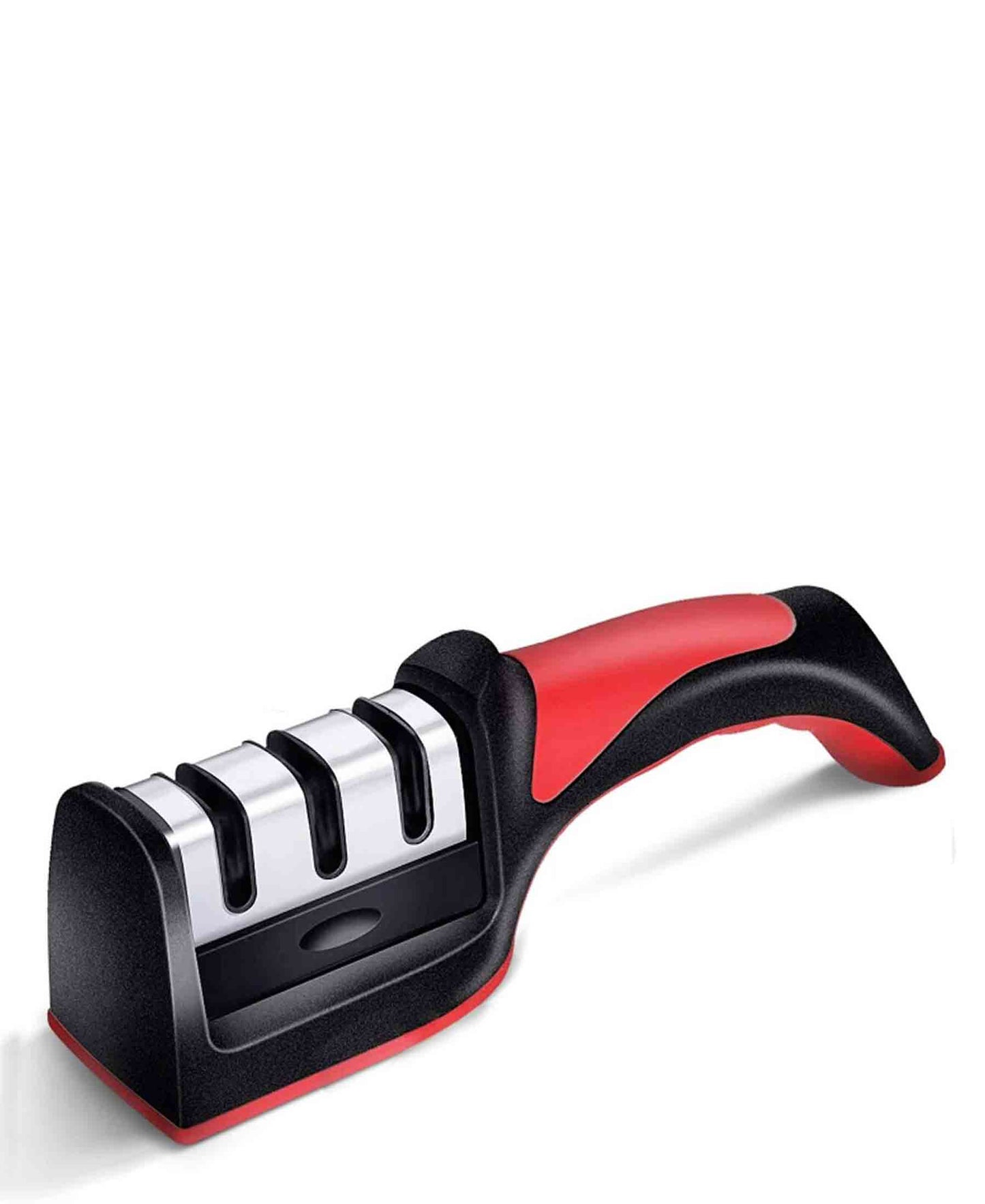 Kitchen Life 3 Step Knife Sharpener - Red & Black