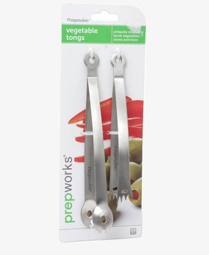 Mini Vegetable Tongs - Silver