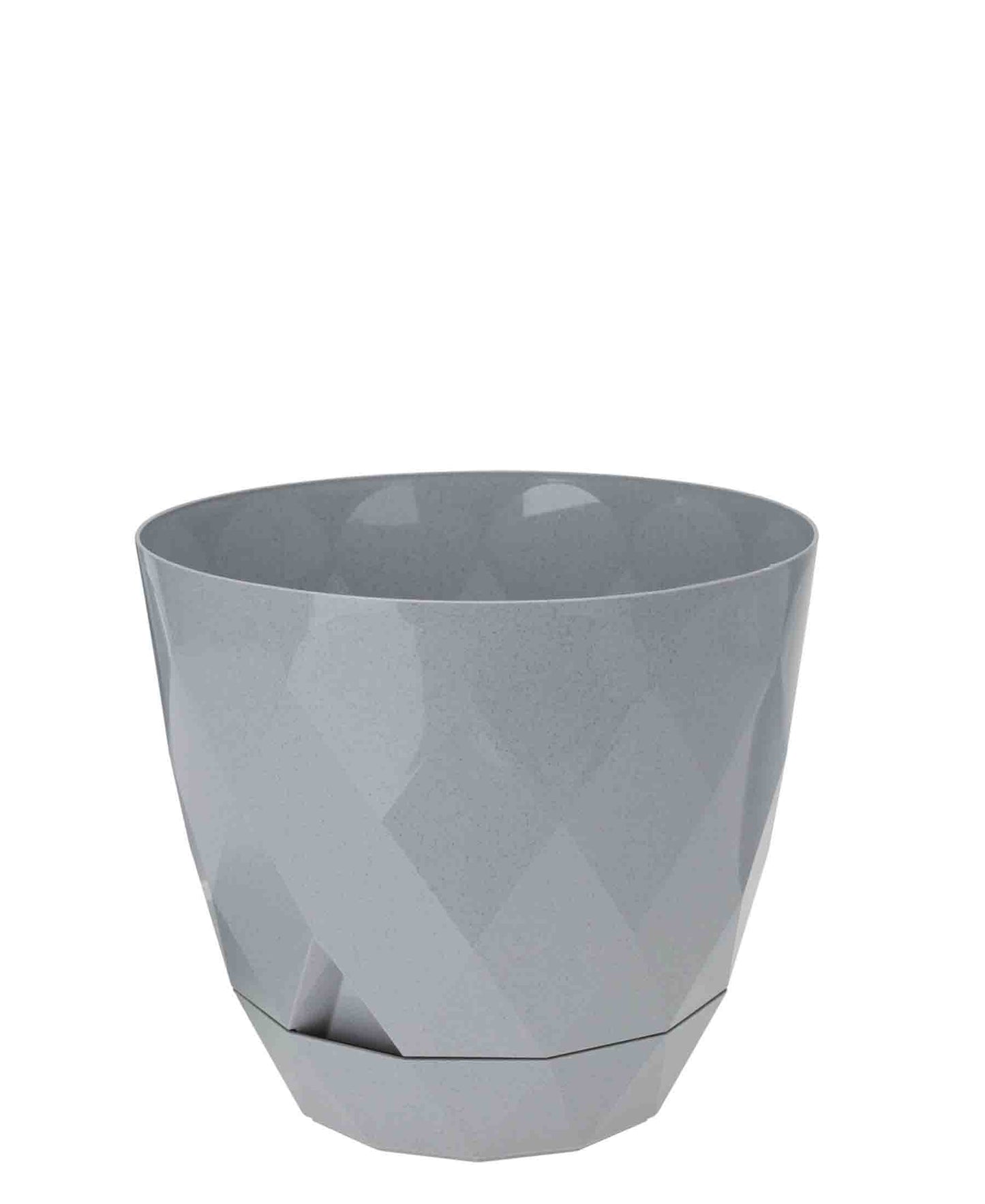 Urban Decor 27.5cm Diamond Flower Pot - Grey