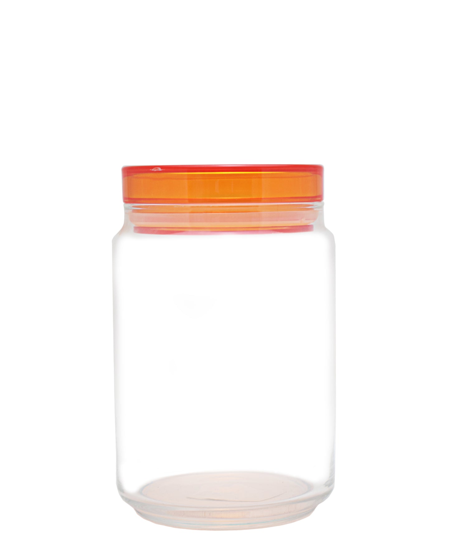 Kitchen Life Glass Jar 1L With Lid - Orange