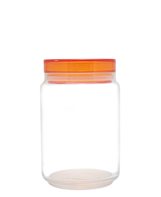 Kitchen Life Glass Jar 1L With Lid - Orange