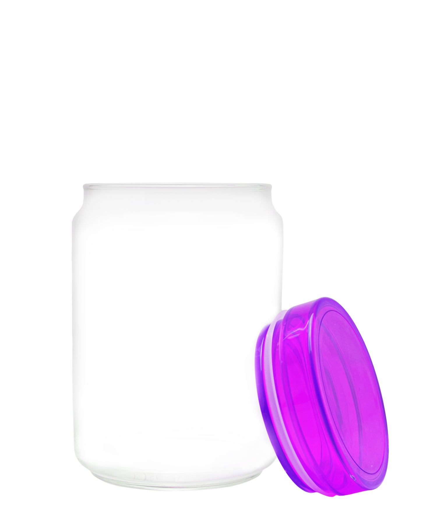 Kitchen Life Glass Jar 1L With Lid - Purple