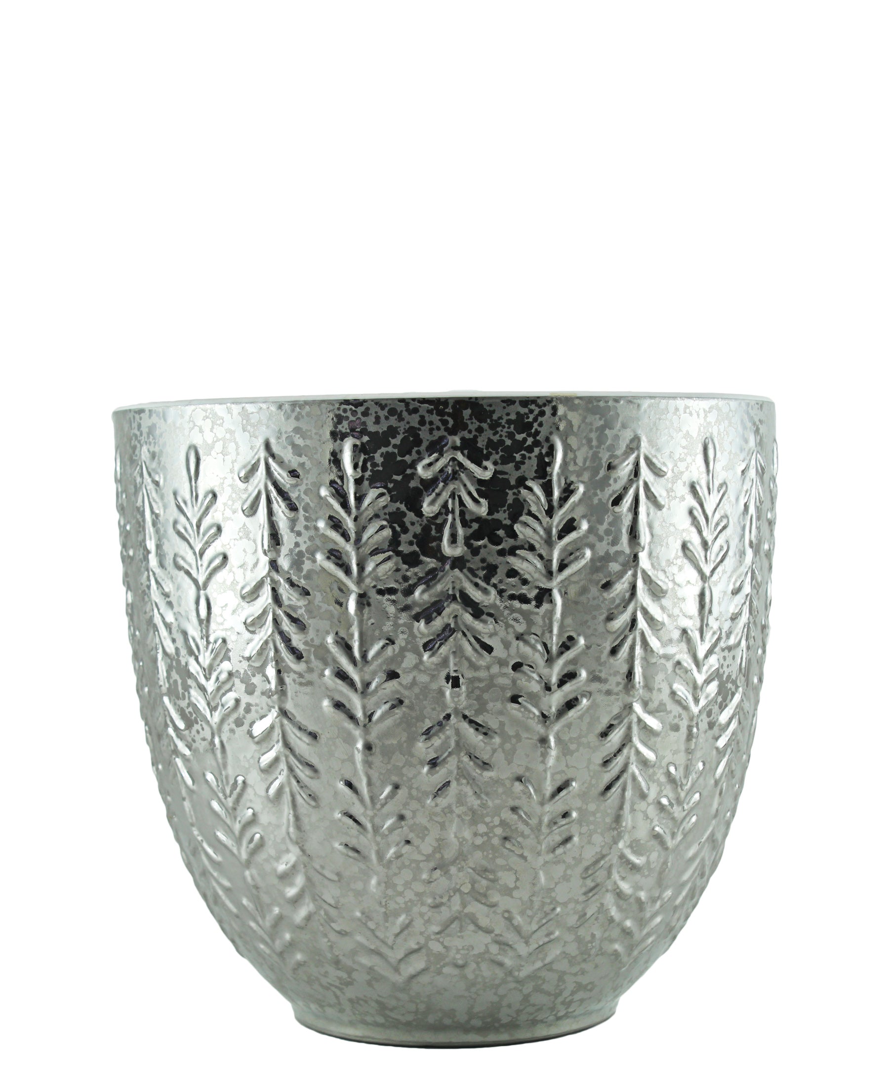 Urban Decor Mercury Flower Pot - Silver