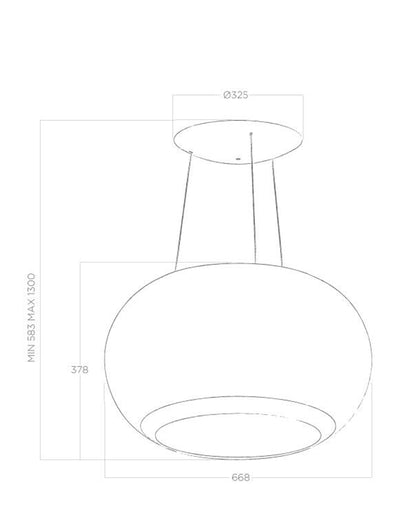 Elica Interstellar Island Hood - Sliver