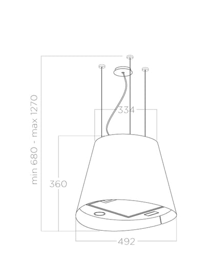 Elica Juno Island Extractor - Black