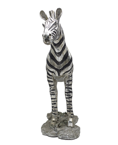 Urban Decor Antique Standing Zebra 49cm - Silver