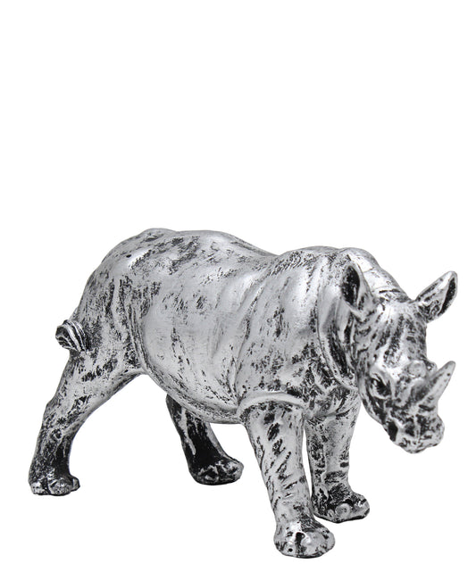 Urban Decor Antique Rhino 11 x 20cm - Silver