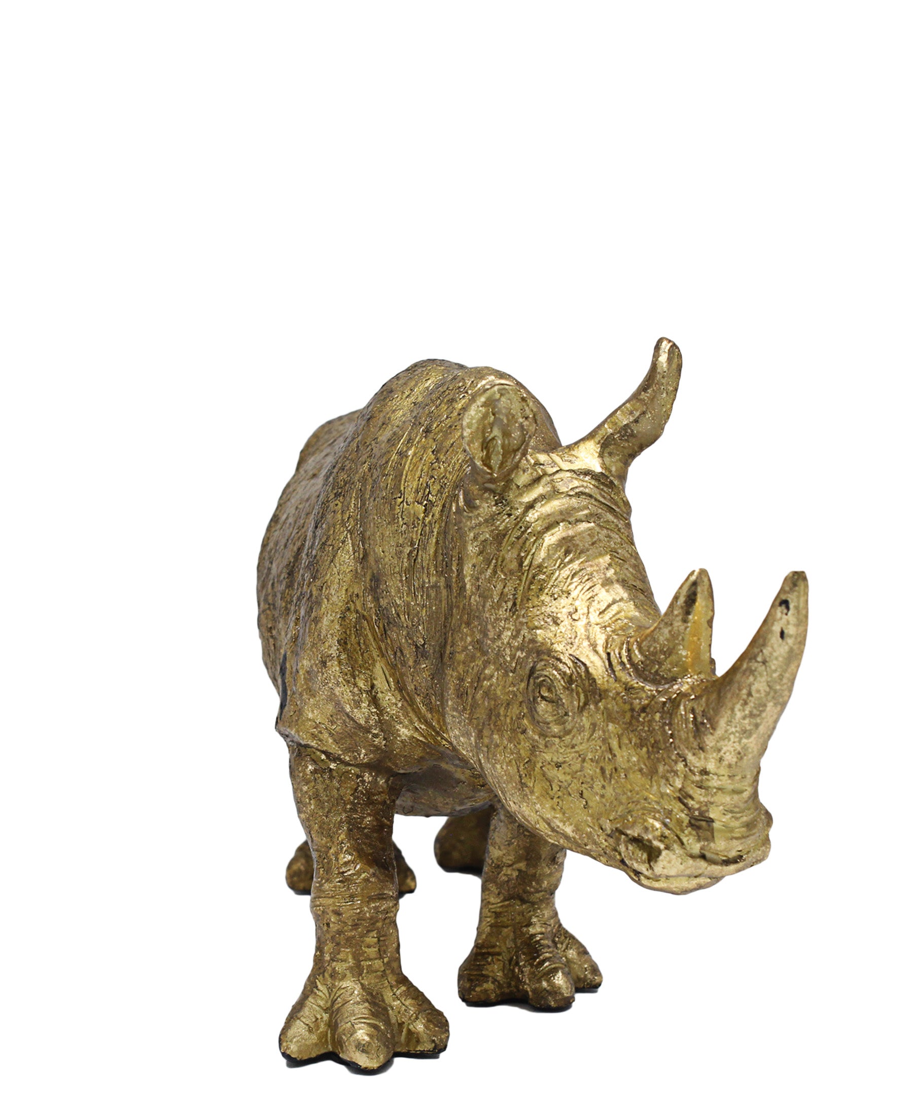 Urban Decor Antique Rhino 18 x 33cm - Gold