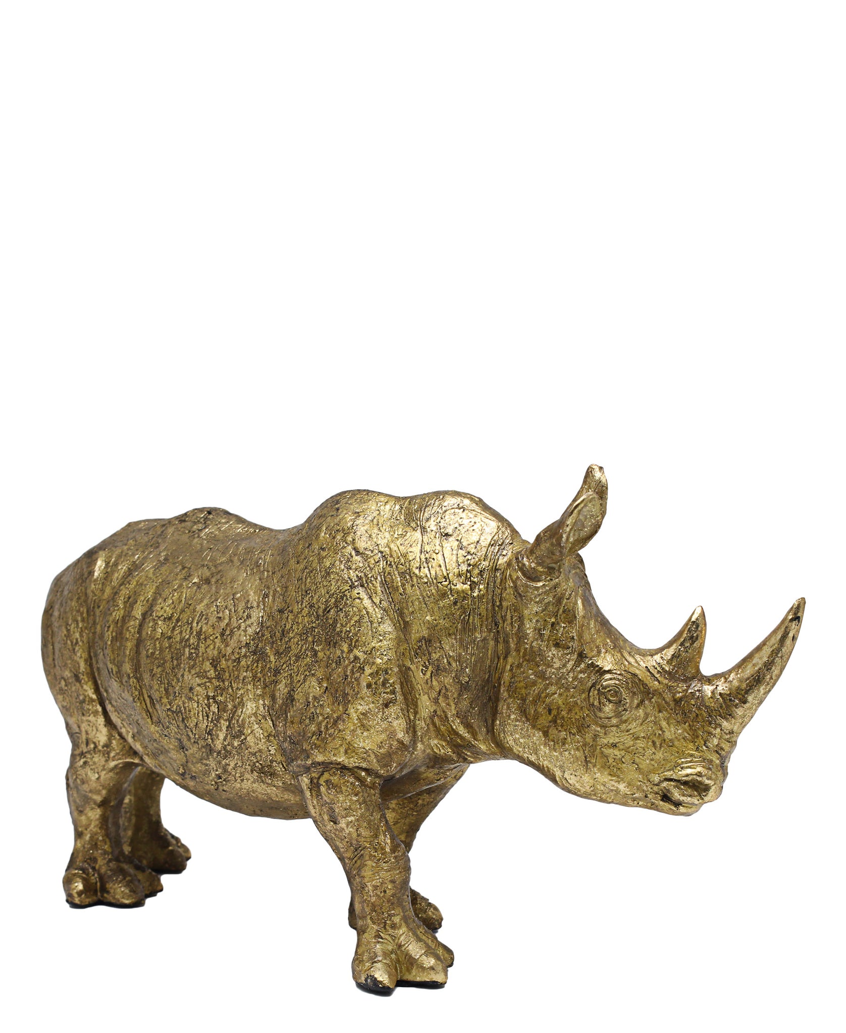 Urban Decor Antique Rhino 18 x 33cm - Gold