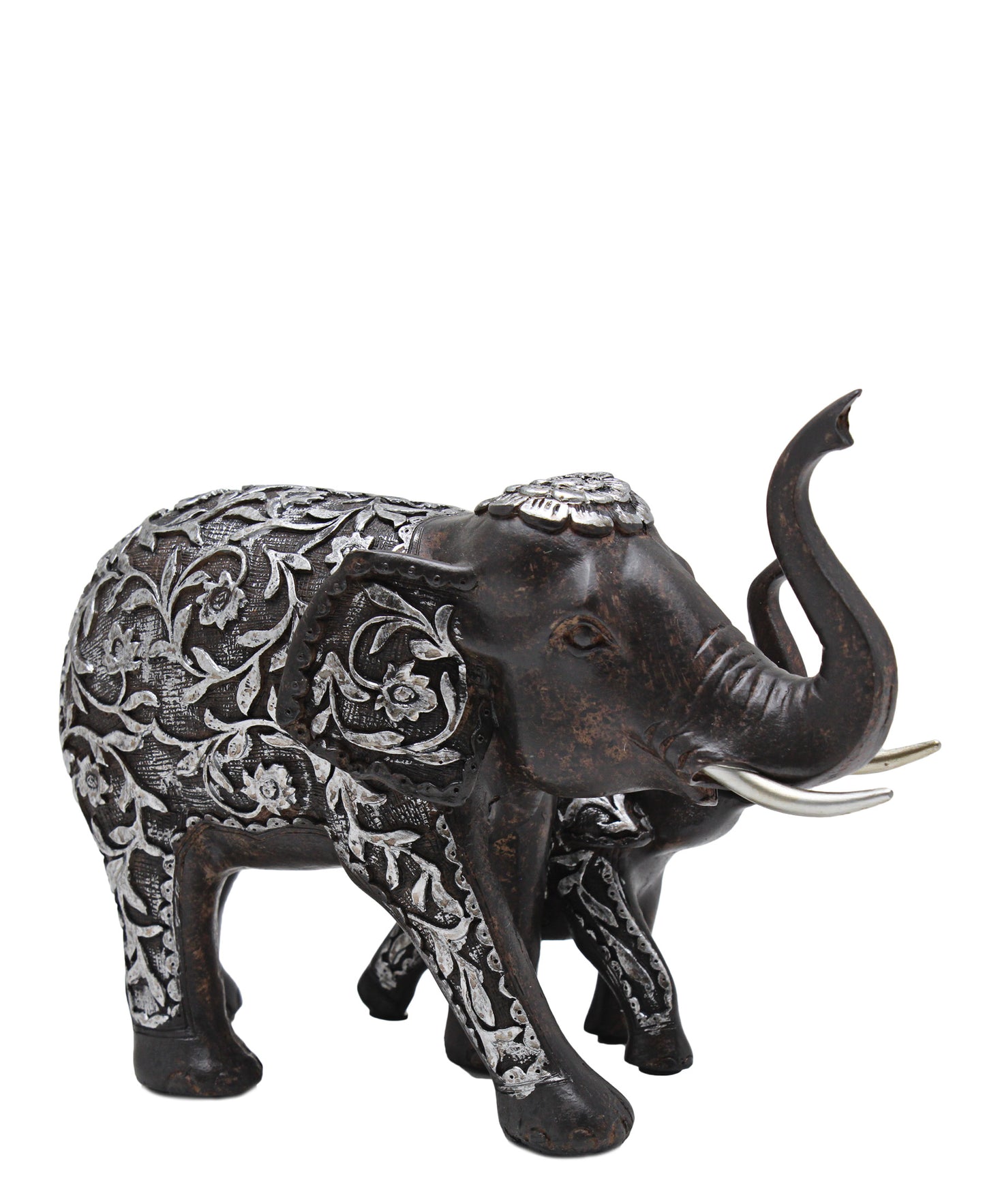 Urban Decor Antique Elephant & Baby Elephant  - Black