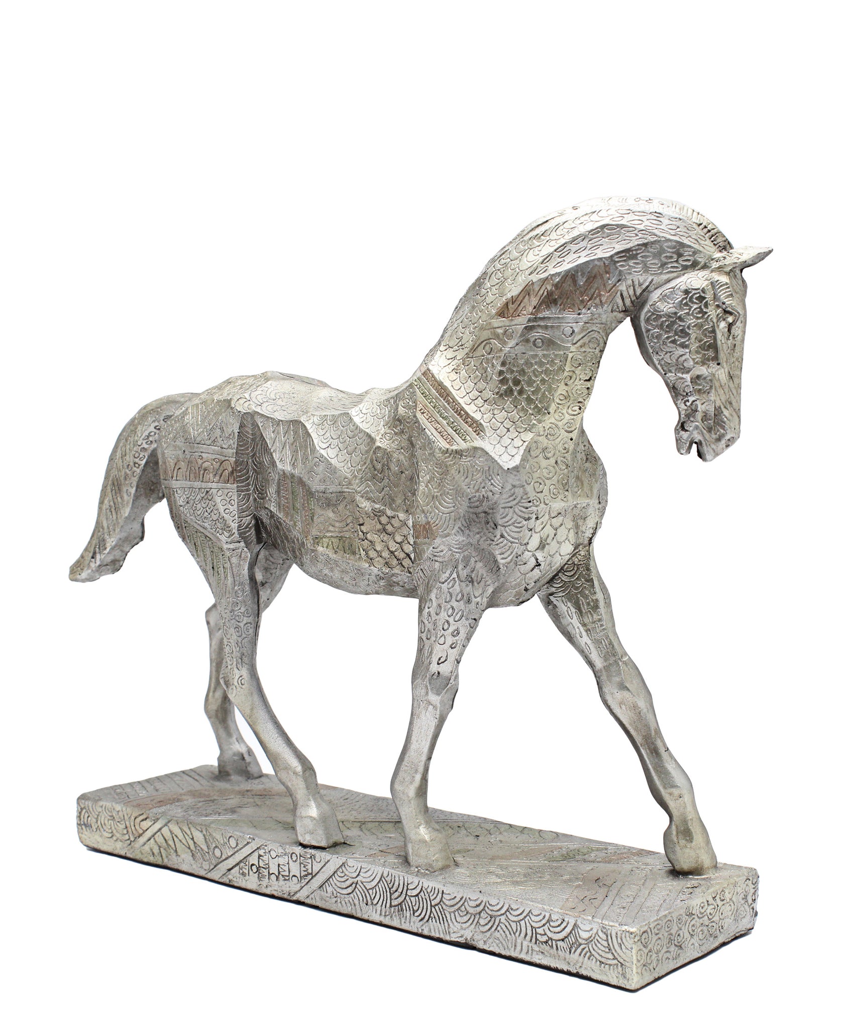 Urban Decor Antique Horse 30 x 26cm - Silver & Gold
