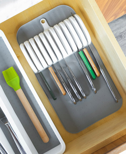 Aqua In Drawer Knife Mat - Grey